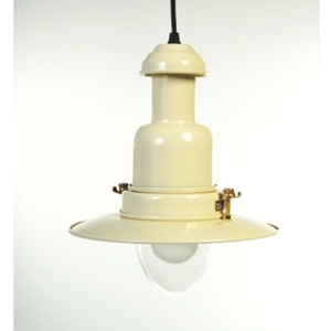 Traditional Large Fishermans Pendant Light in Cream
