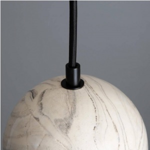 Rosa Marbled Ceramic Glass Globe Pendant Light