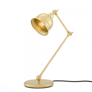 Dale Vintage Brass Bell Shade Table Lamp