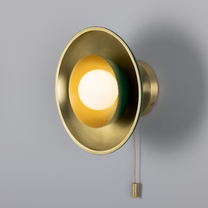 Marrakesh Art Deco Wall Light with Pull Chain 25cm