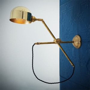 Bogota Satin Brass Adjustable Wall Light