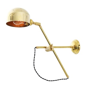 Bogota Satin Brass Adjustable Wall Light