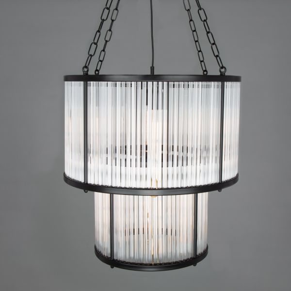Caledon Two-Tier Chandelier with Glass Rods